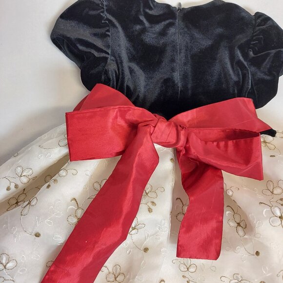 VELVET, SATIN, SPARKLE GIRLS SIZE 4 DRESS - GUC - JANE COPELAND - Picture 6 of 7
